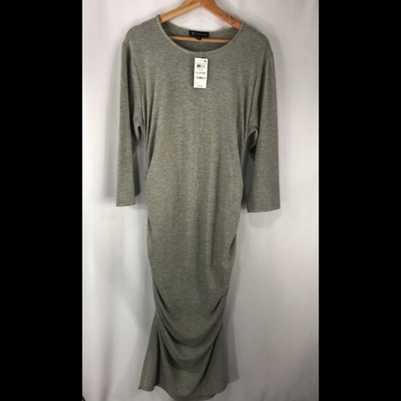 Inc. SMALL Scoop Neck Side Ruching Dress $79 - Picture 1 of 3
